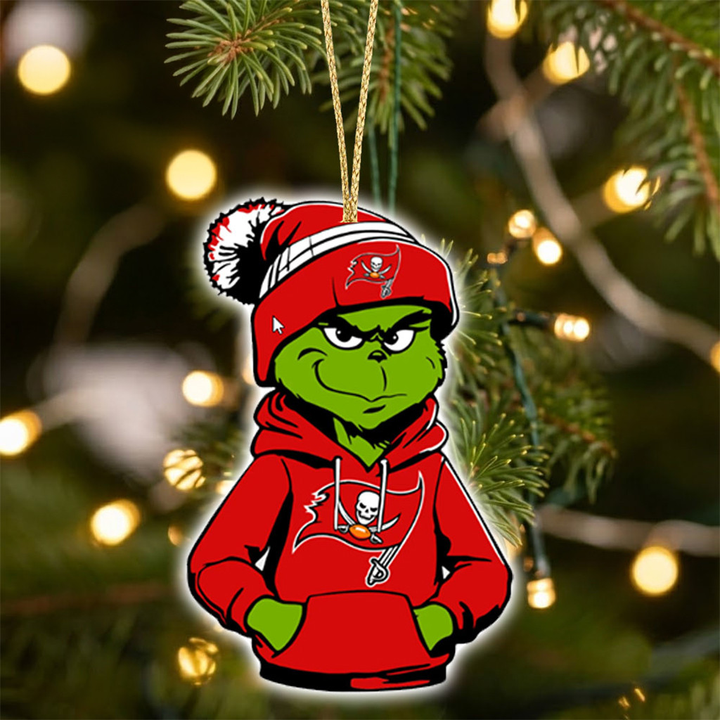 Tampa Bay Buccaneers X Grinch Christmas Ornament Buccaneers Merch Football Enthusiast Gifts