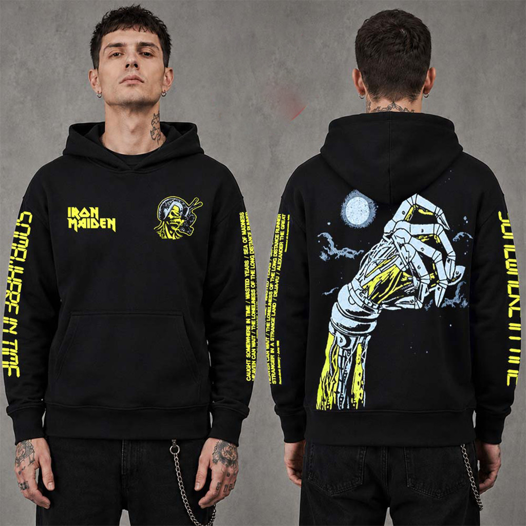 Iron Maiden Somewhere In Time 40th Anniversary Collection Cyborg Hand Hoodie Iron Maiden Merch 1 - Unicasport Iron Maiden Somewhere In Time 40th Anniversary Collection Cyborg Hand Hoodie Iron Maiden Merch