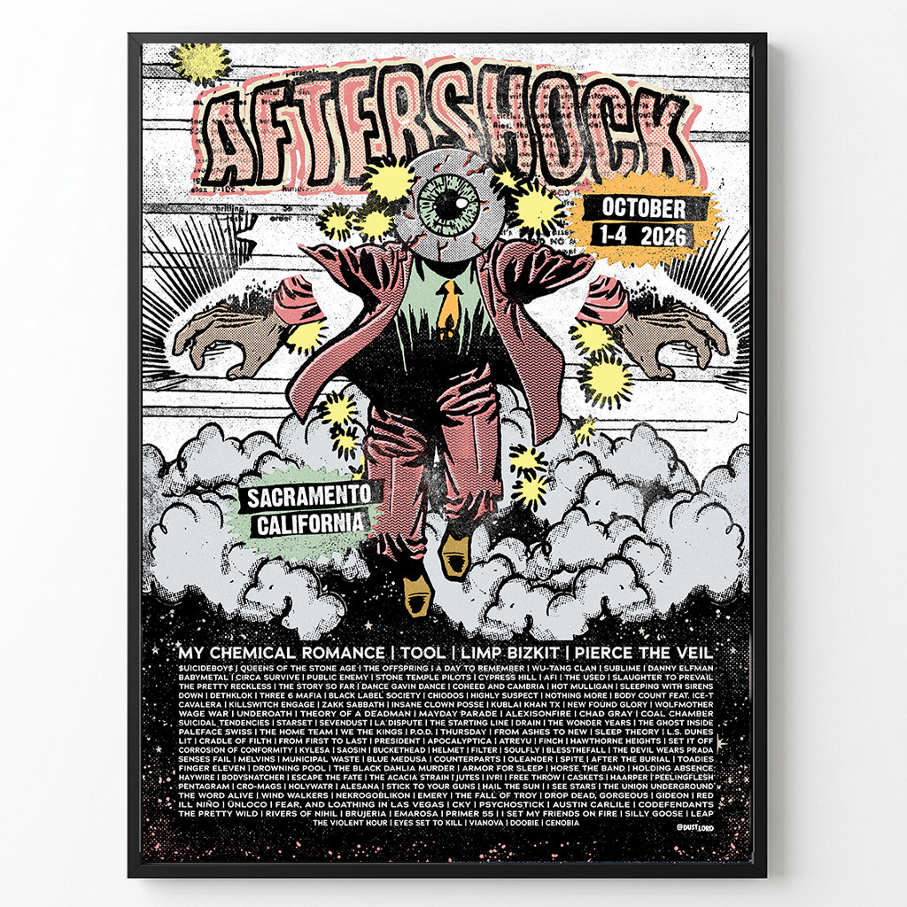 Aftershock Merch Running Scared Poster Great Rock Music Fans Gift Ideas