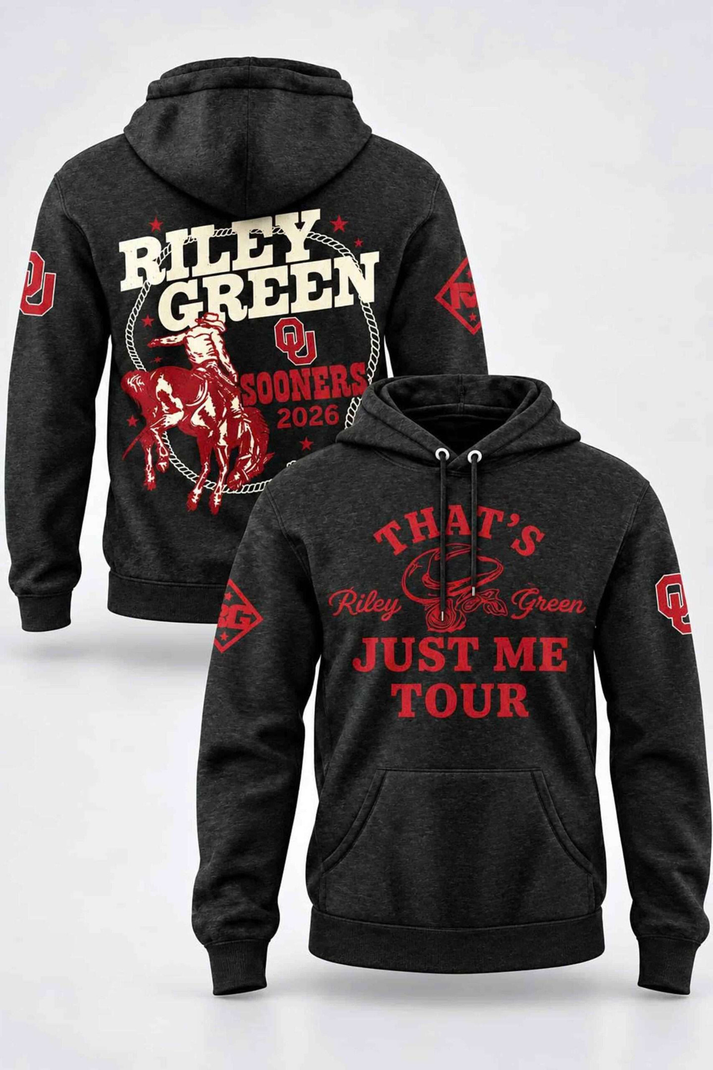 Oklahoma Sooners X Riley Green Merch That's Just Me Tour 2026 Hoodie Gift For Music Lovers 1 - Unicasport Oklahoma Sooners X Riley Green Merch That's Just Me Tour 2026 Hoodie Gift For Music Lovers