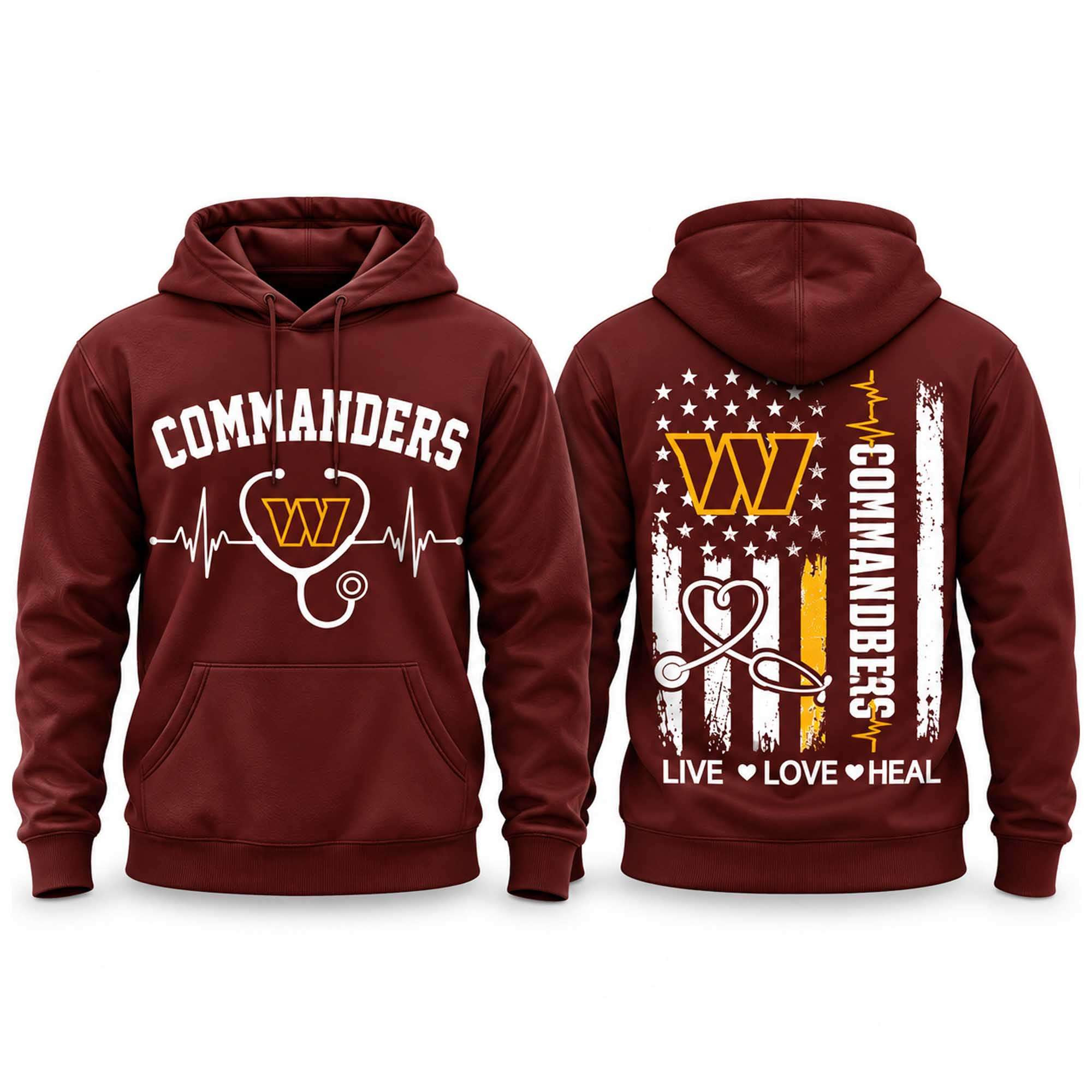 Commanders Nurse Appreciation Day 2026 Hoodie Commanders Merch Gift For Football Fans 1 - Unicasport Commanders Nurse Appreciation Day 2026 Hoodie Commanders Merch Gift For Football Fans