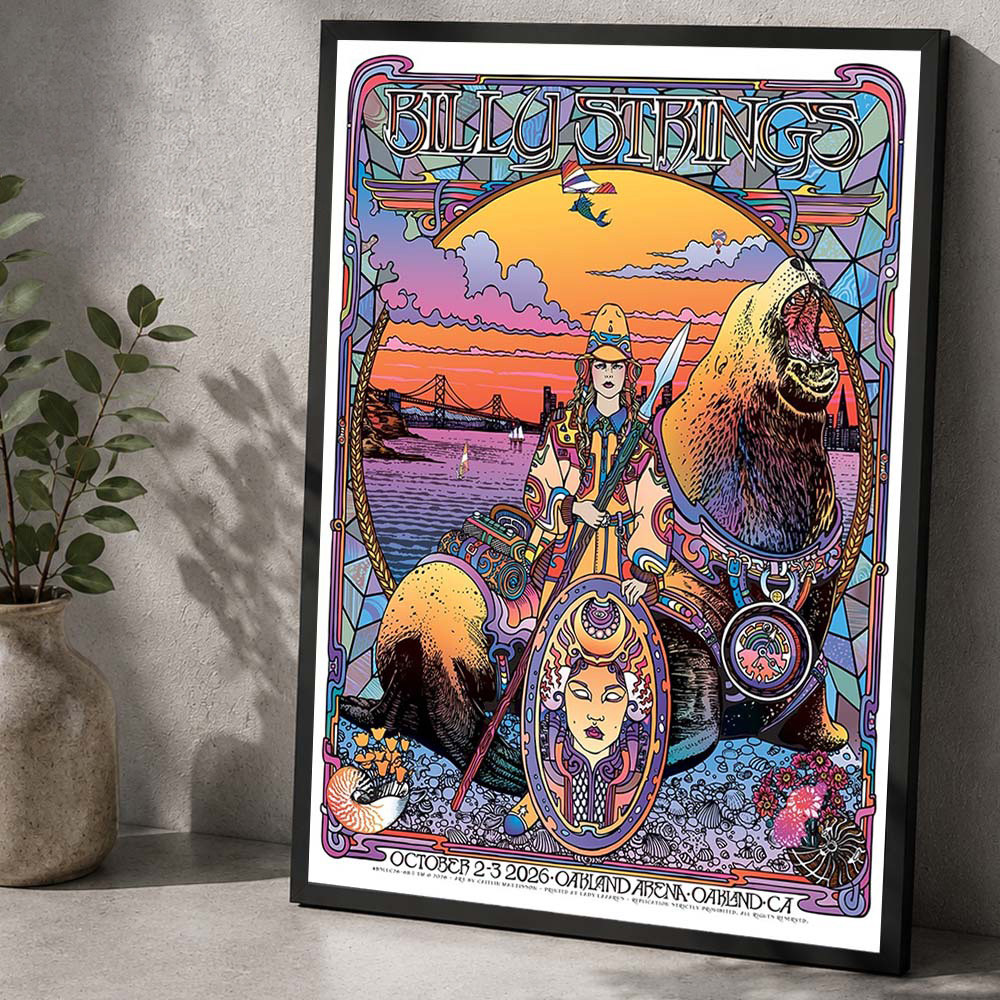 Billy Strings Oakland CA Event Poster Billy Strings Concert Posters Gifts For Music Lovers