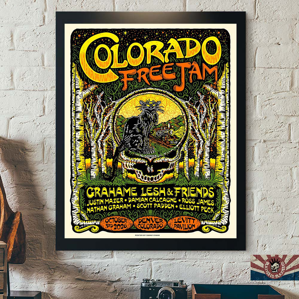 Colorado Free Jam With Grahame Lesh And Friends Poster Colorado Free Jam Concert Posters