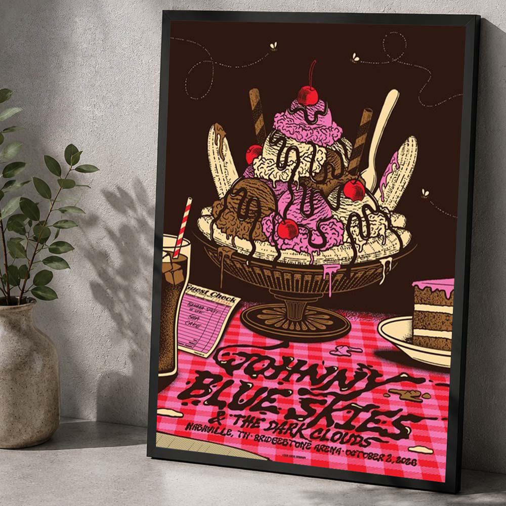 Johnny Blue Skies And The Dark Clouds Merch Nashville TN Event Poster Gifts Ideas
