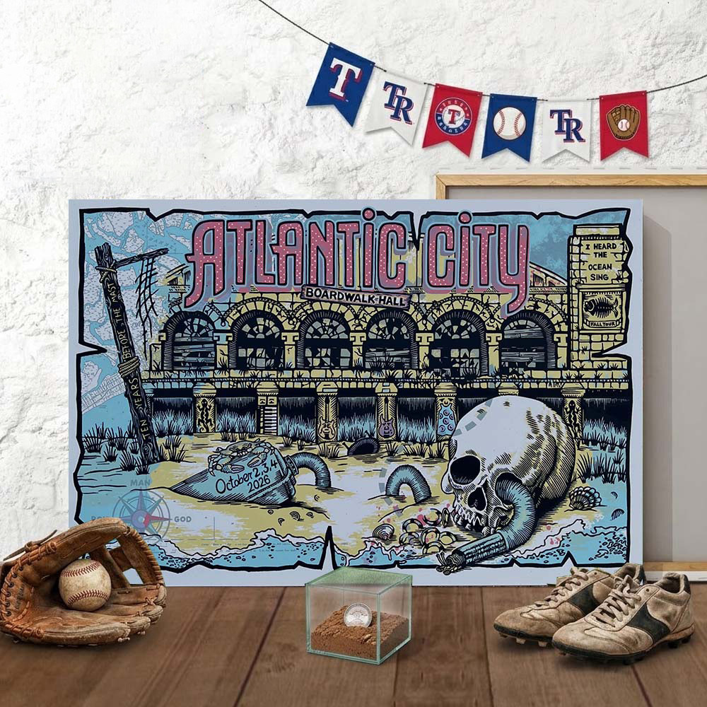 Phish Atlantic City NJ Event Poster Phish Band Concert Posters Gifts For Rock Lovers