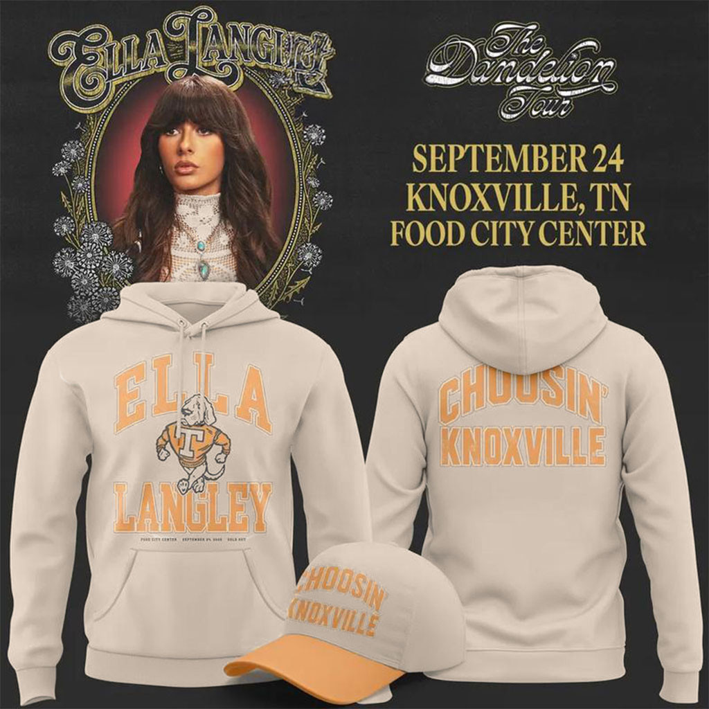 Ella Langley X Tennessee Volunteers Merch Choosin Knoxville 2026 Hoodie Concert Gear For Fans 1 - Unicasport Ella Langley X Tennessee Volunteers Merch Choosin Knoxville 2026 Hoodie Concert Gear For Fans