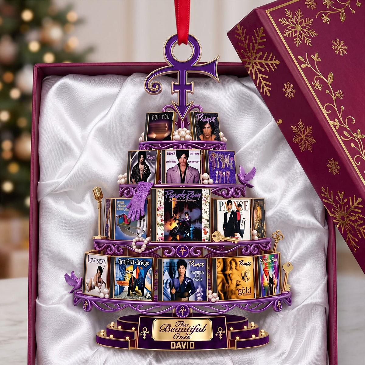 Personalized Prince The Beautiful Ones Ornament Legendary Musician Christmas Ornaments Decor