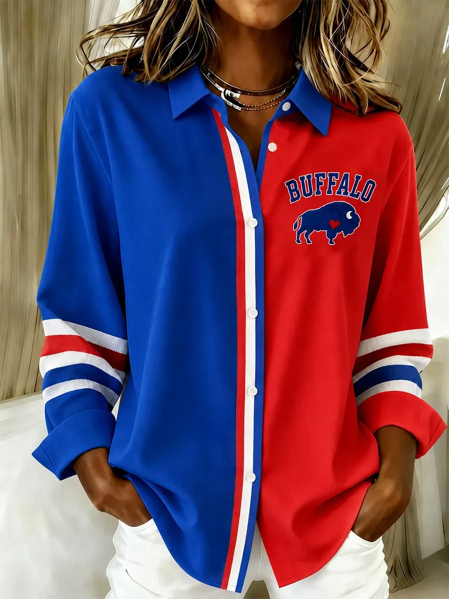 Buffalo Bills Button Up Long Sleeve Shirt Bills Game Day Clothing Gifts For Football Lovers 1 - Unicasport Buffalo Bills Button Up Long Sleeve Shirt Bills Game Day Clothing Gifts For Football Lovers