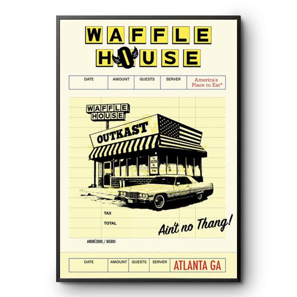 Outkast x Waffle House Merch ATL Icons Order Pad Poster Home Decor Ideas Gifts For Outkast Fans