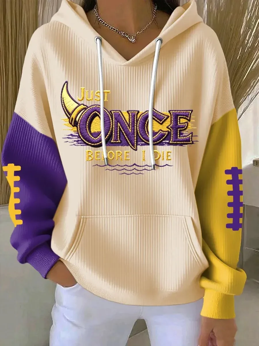 Minnesota Vikings Merch Just Once Before I Die Hoodie Vikings Game Day Hooded Sweatshirt 1 - Unicasport Minnesota Vikings Merch Just Once Before I Die Hoodie Vikings Game Day Hooded Sweatshirt