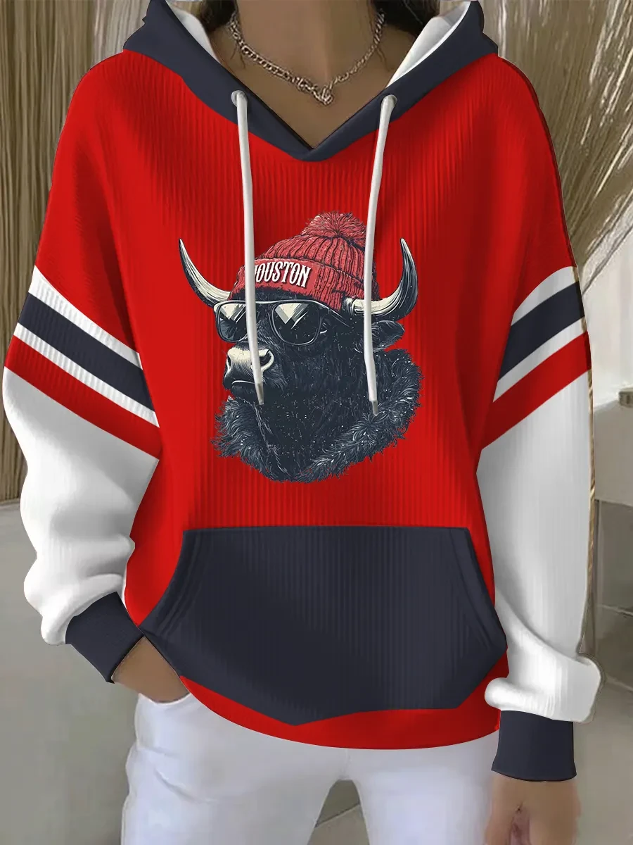 Houston Texans Hoodie Red Houston Texans Hooded Sweatshirt Game Day Apparel Fans Gifts