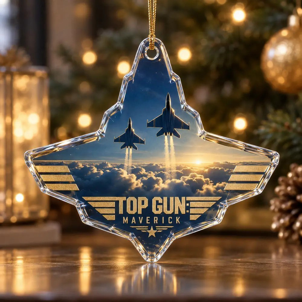 Top Gun Maverick Wingman Formation Christmas Ornament Holiday Decor Xmas Presents Ideas