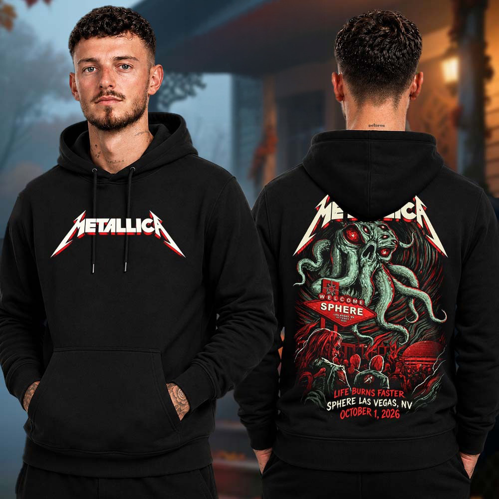 Metallica Merch Sphere Night 1 At Sphere In Las Vegas NV 2026 Hoodie Fans Gift 1 - Unicasport Metallica Merch Sphere Night 1 At Sphere In Las Vegas NV 2026 Hoodie Fans Gift