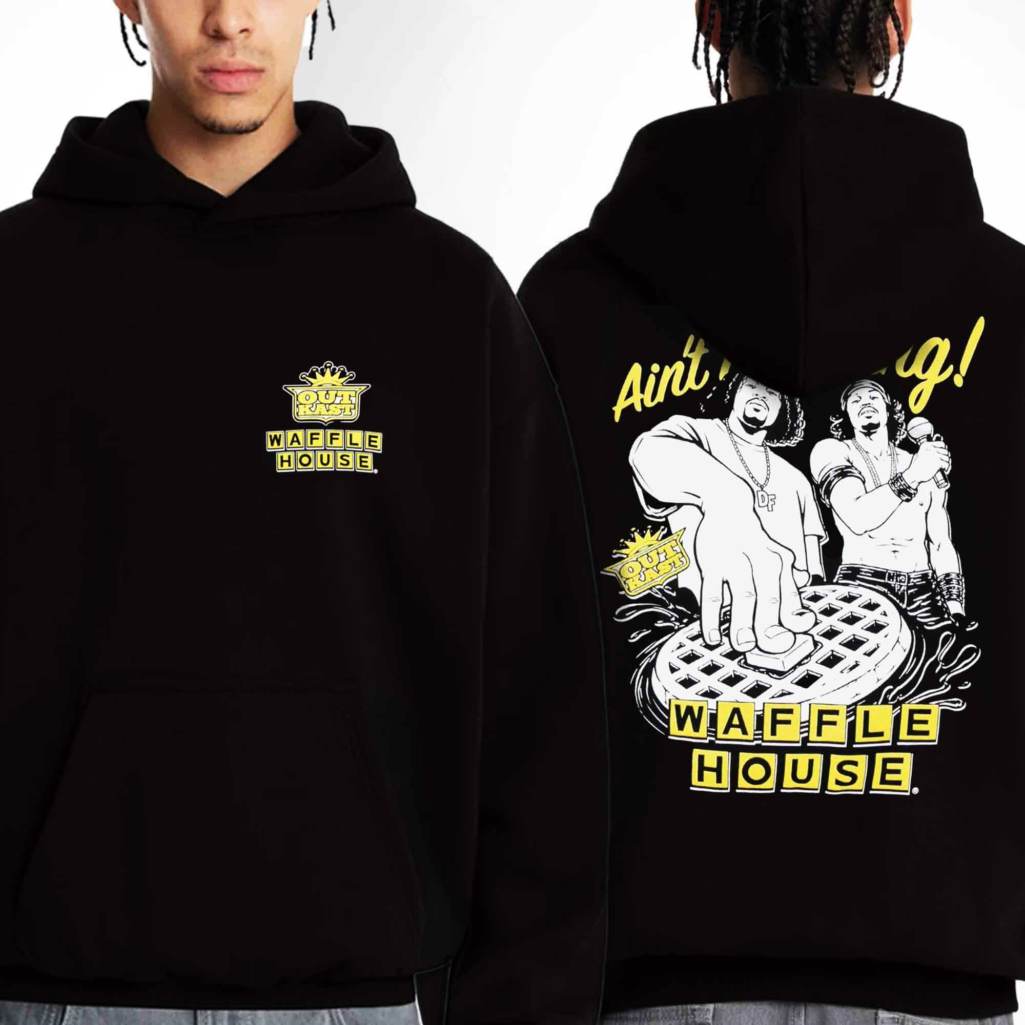Outkast Merch x Waffle House Record Black Hoodie Best Gift For Hip Hop Lover 1 - Unicasport Outkast Merch x Waffle House Record Black Hoodie Best Gift For Hip Hop Lover