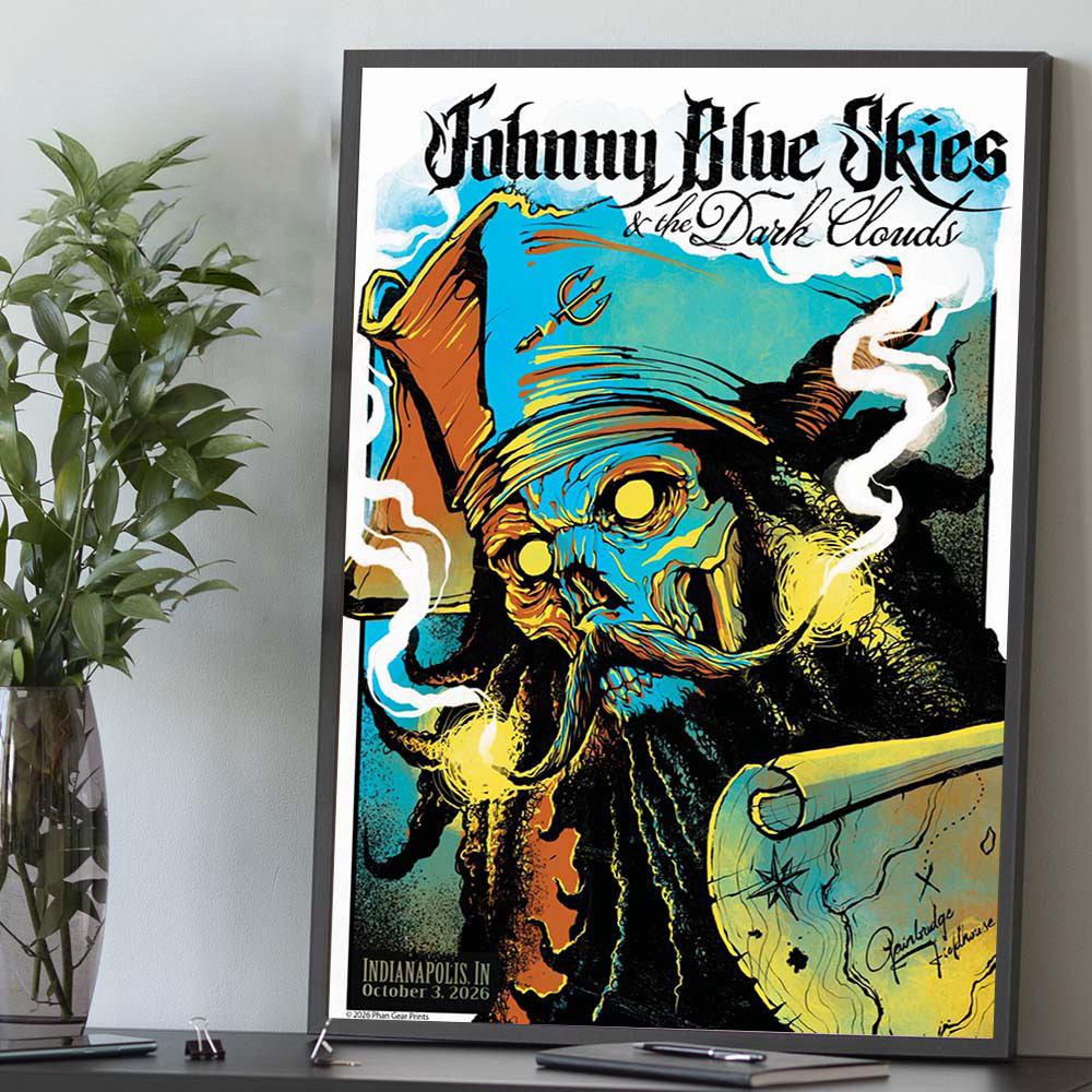 Johnny Blue Skies And The Dark Clouds Merch Indianapolis IN Event Poster Concert Posters