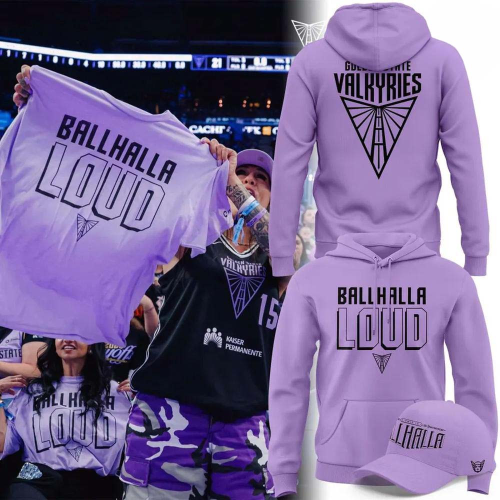 Golden State Valkyries Merch Ballhalla Loud 2026 Purple Hoodie Gift For Bestie 1 - Unicasport Golden State Valkyries Merch Ballhalla Loud 2026 Purple Hoodie Gift For Bestie