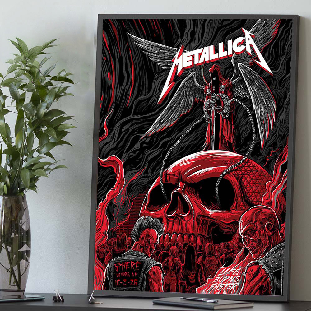 Metallica Merch Sphere Night 1 At Sphere In Las Vegas Poster Metallica Concert Posters