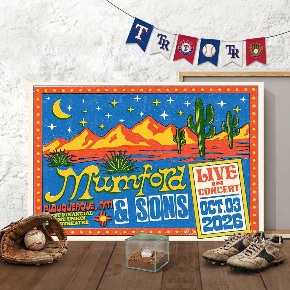 Mumford And Sons Albuquerque NM Event Poster Home Decor Ideas Gifts For Rock Lovers