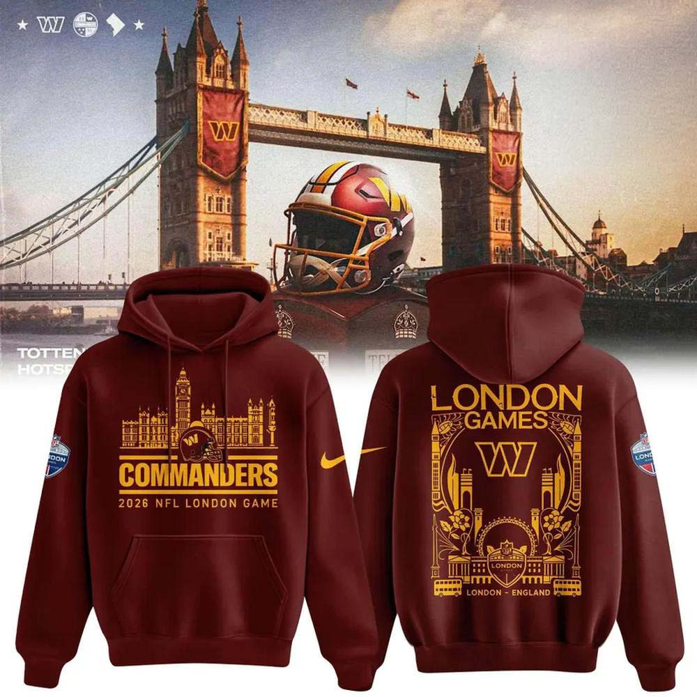 Washington Commanders Merch London Games 2026 Hoodie Great Gift For Football Fans 1 - Unicasport Washington Commanders Merch London Games 2026 Hoodie Great Gift For Football Fans