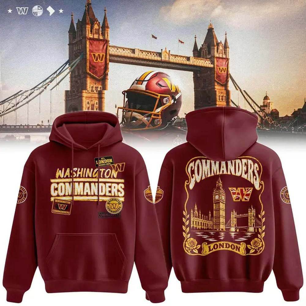 Washington Commanders Merch London Games 2026 Red Hoodie Best Football Lover Gift Ideas