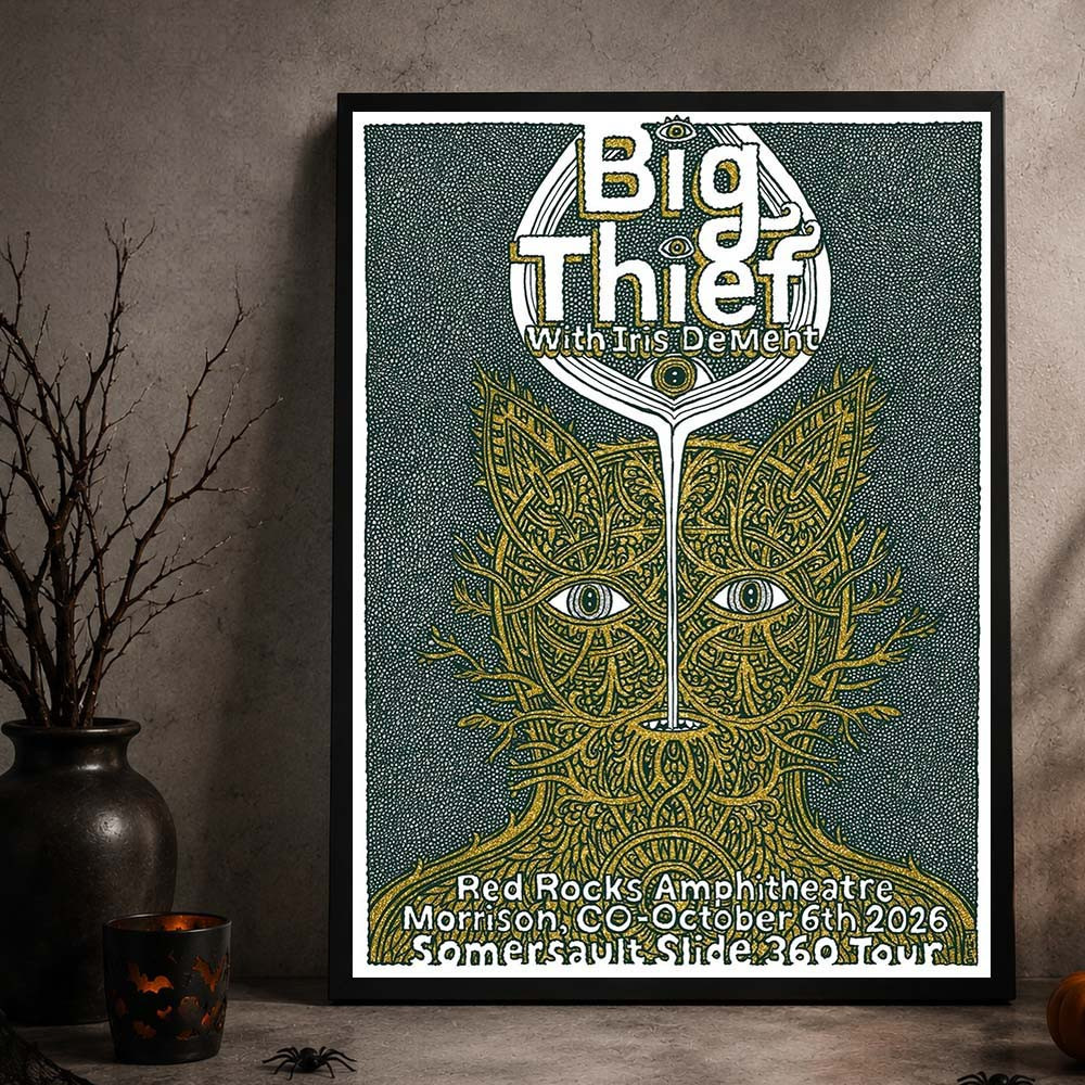 Big Thief With Iris Dement Merch Somersault Slide 360 Tour At Red Rocks Amphitheatre 2026 Poster Fans Gift