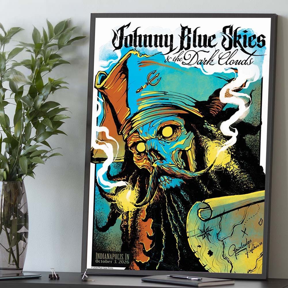Johnny Blue Skies And The Dark Clouds Merch Indianapolis IN 2026 Gainbridge Fieldhouse Poster Rock Fans Gear