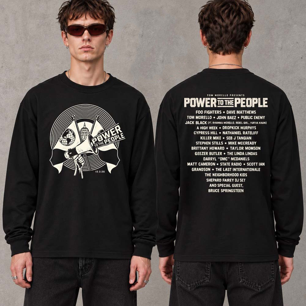 Power To The People 2026 Merch Post Pavilion Lineup Globe Long Sleeve Shirt Rock Fans Gear 1 - Unicasport Power To The People 2026 Merch Post Pavilion Lineup Globe Long Sleeve Shirt Rock Fans Gear