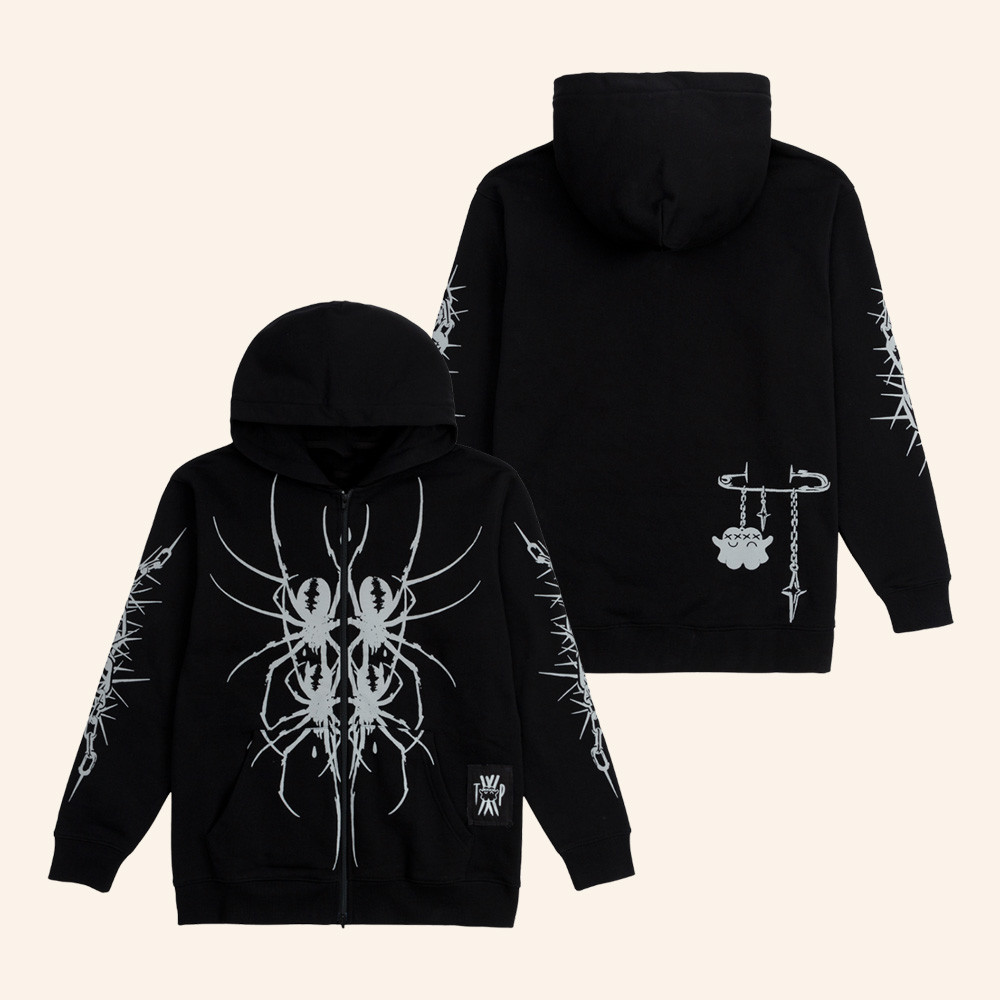 Twin Paranormal Merch Web Of Shadows Zip Up Hoodie Gothic Streetwear Clothing Gifts Ideas 1 - Unicasport Twin Paranormal Merch Web Of Shadows Zip Up Hoodie Gothic Streetwear Clothing Gifts Ideas