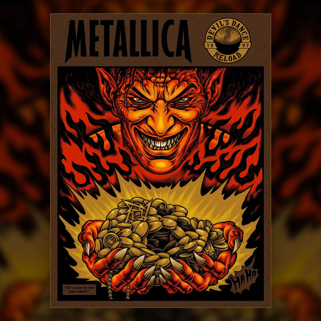 Metallica Merch 2026 Devil's Dance Poster Wall Art Decorations Gift For Band Fans