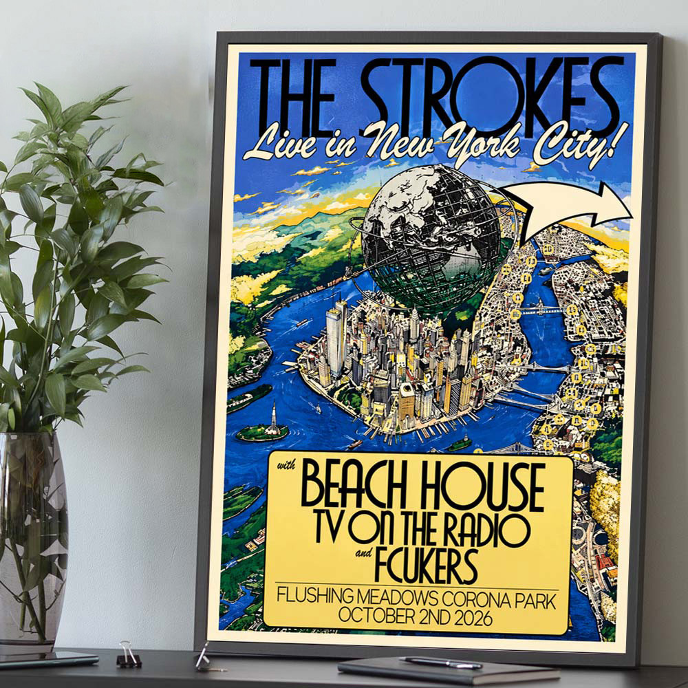 The Strokes Live In New York City Event Poster The Strokes Concert Posters Gifts Ideas