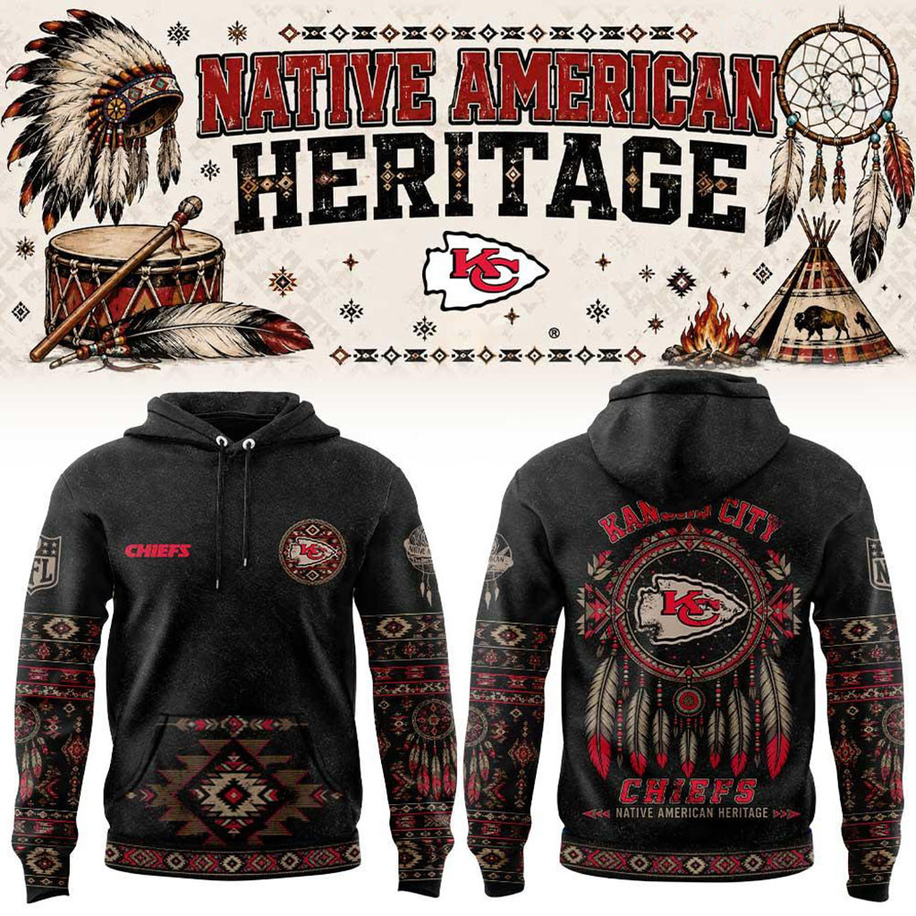 Kansas City Chiefs Native American Heritage Hoodie KC Chiefs Merch Gift For Football Fans 1 - Unicasport Kansas City Chiefs Native American Heritage Hoodie KC Chiefs Merch Gift For Football Fans