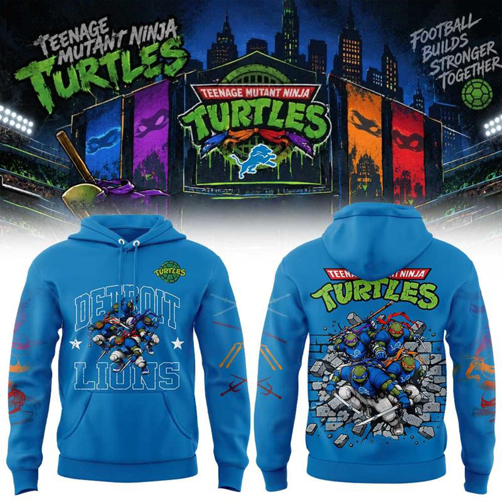 Detroit Lions Merch x Teenage Mutant Ninja Turtles 2026 Hoodie Best Gift Ideas