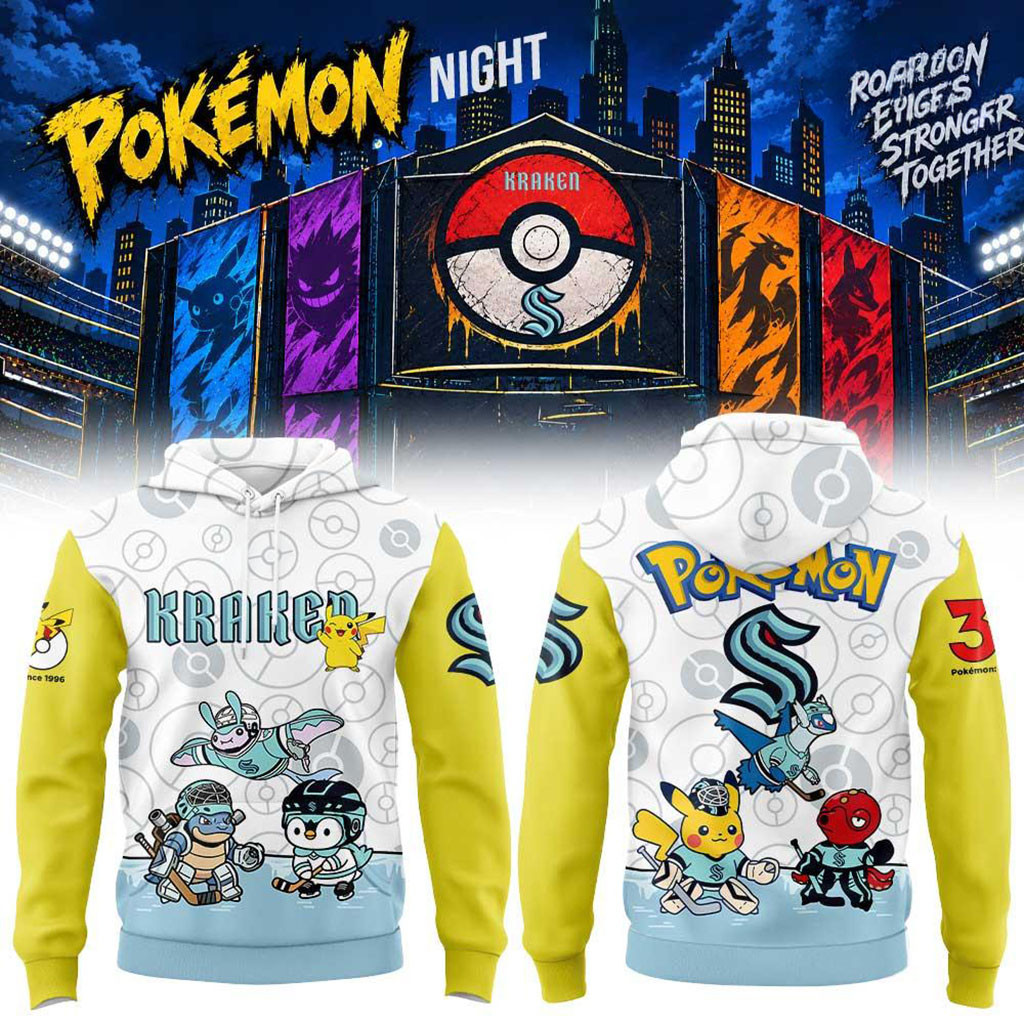 Seattle Kraken X Pokemon Night 2026 Hoodie Seattle Kraken Merch Gift For Hockey Lovers 1 - Unicasport Seattle Kraken X Pokemon Night 2026 Hoodie Seattle Kraken Merch Gift For Hockey Lovers