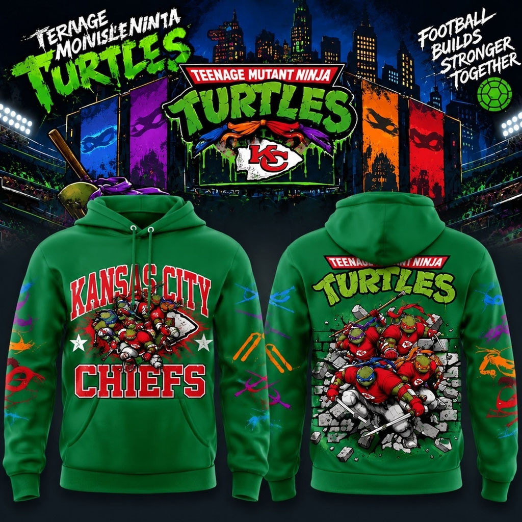 Kansas City Chiefs X Teenage Mutant Ninja Turtles 2026 Hoodie KC Chiefs Merch Football Gifts