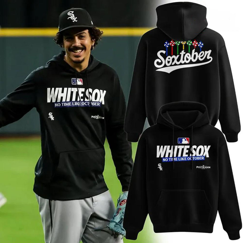 Chicago White Sox 2026 Postseason Hoodie Black No Time Like October Hoodie White Sox Merch 1 - Unicasport Chicago White Sox 2026 Postseason Hoodie Black No Time Like October Hoodie White Sox Merch