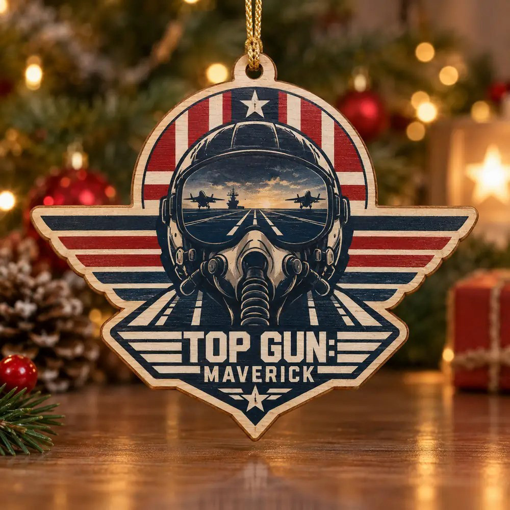 Top Gun Maverick Merch Aviator Helmet Christmas Ornament Decor Ideas Xmas Gifts