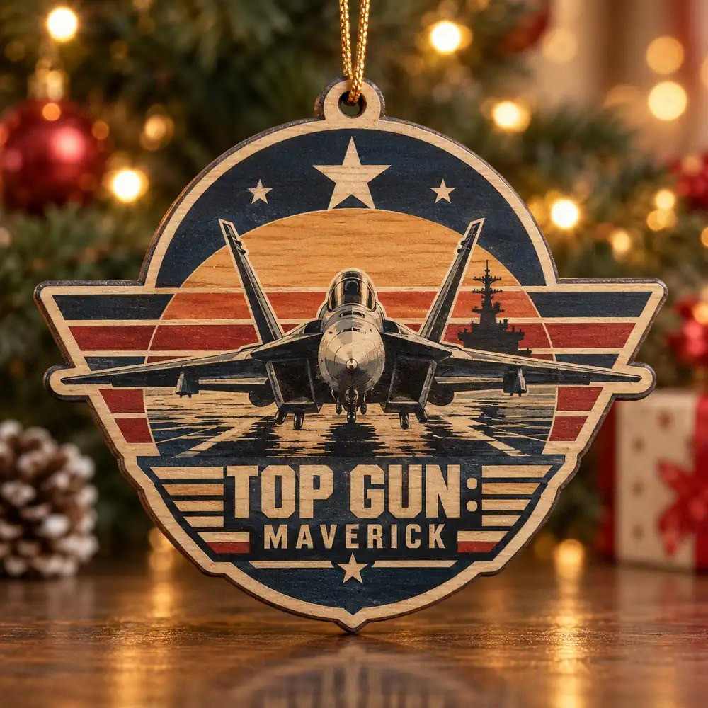 Top Gun Maverick Vintage Jet Christmas Ornament Holiday Decor Christmas Gifts For Family