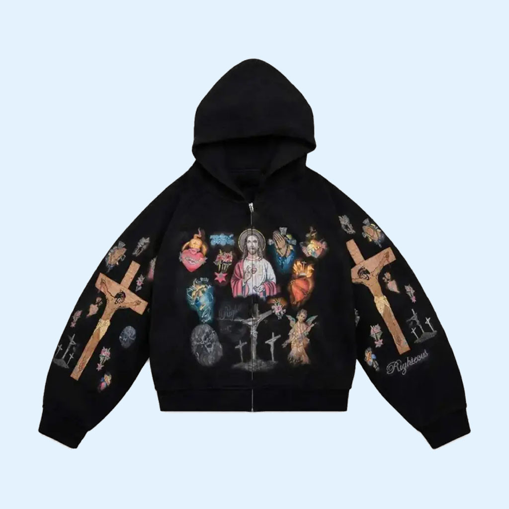 We Are Righteous Merch 2026 Blessed Cropped Zip Hoodie Christmas Gifts For Religious 1 - Unicasport We Are Righteous Merch 2026 Blessed Cropped Zip Hoodie Christmas Gifts For Religious
