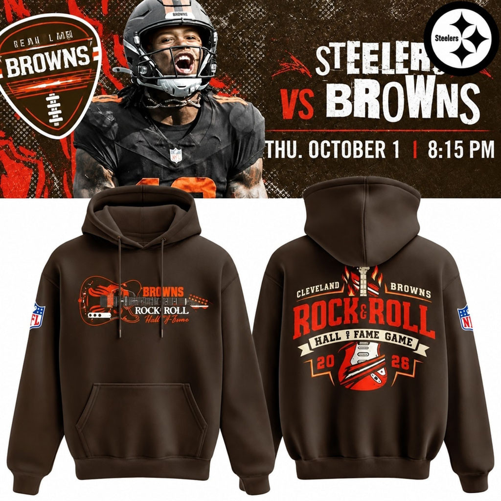 Cleveland Browns Rock And Roll Hall of Fame Game 2026 Hoodie Cleveland Browns Merch Fan Gifts