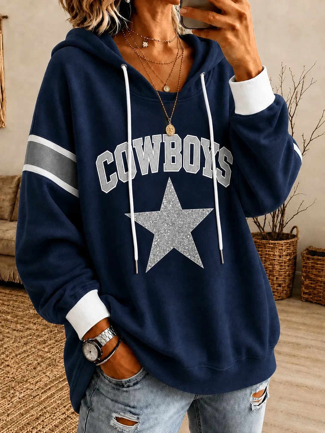 Dallas Cowboys Hoodie Dallas Football Team Hooded Sweatshirt Game Day Apparel Fans Gifts