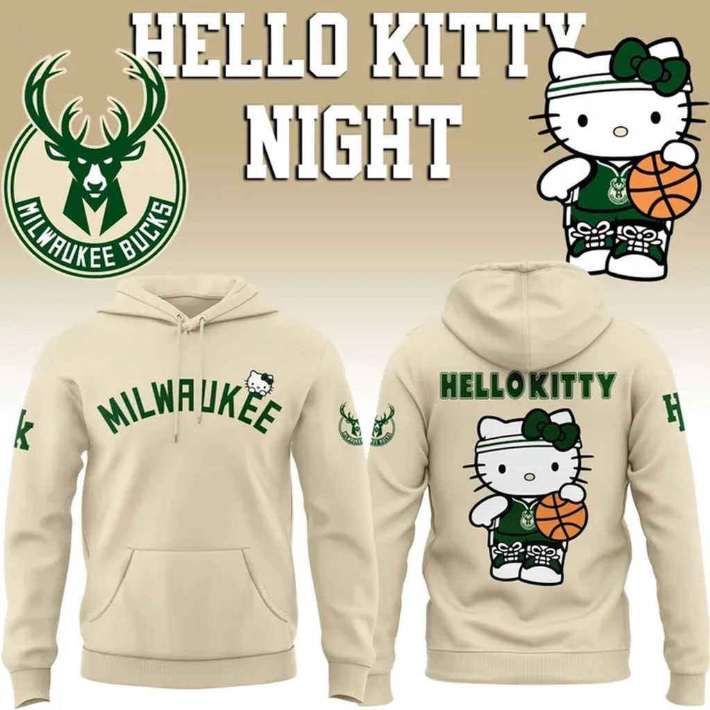 Milwaukee Bucks X Hello Kitty Night 2026 Hoodie Milwaukee Bucks Merch Basketball Enthusiast Gift 1 - Unicasport Milwaukee Bucks X Hello Kitty Night 2026 Hoodie Milwaukee Bucks Merch Basketball Enthusiast Gift