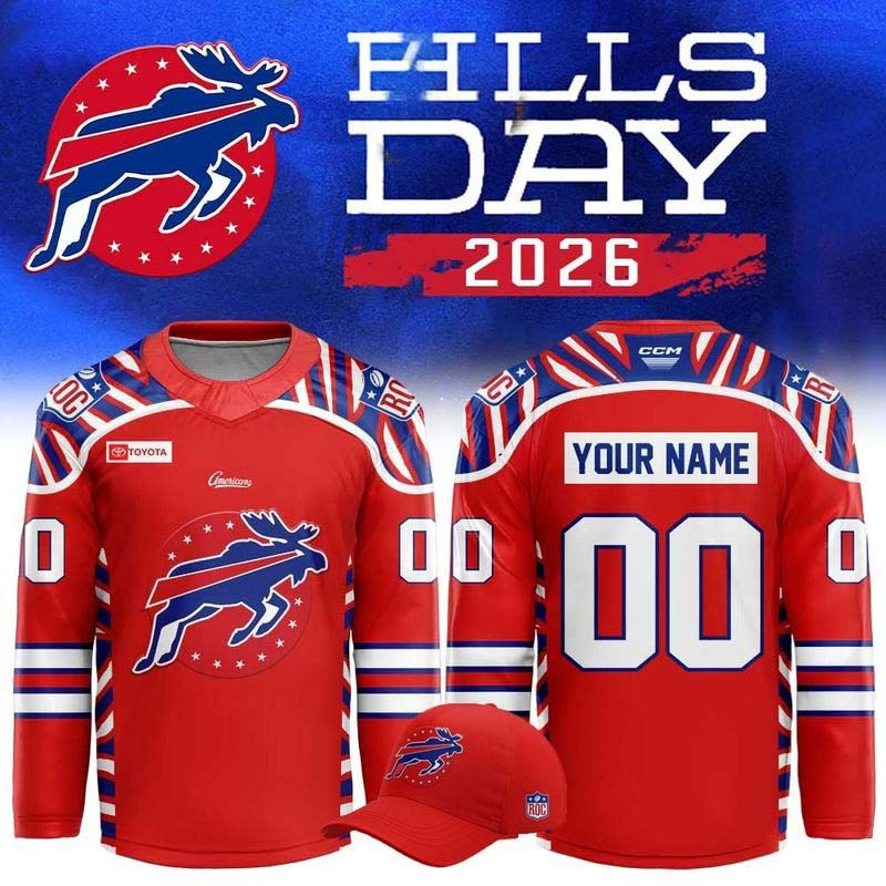 Custom Rochester Americans Merch x Bills Day 2026 Hockey Jersey Shirt Gift For Bill Fans 1 - Unicasport Custom Rochester Americans Merch x Bills Day 2026 Hockey Jersey Shirt Gift For Bill Fans