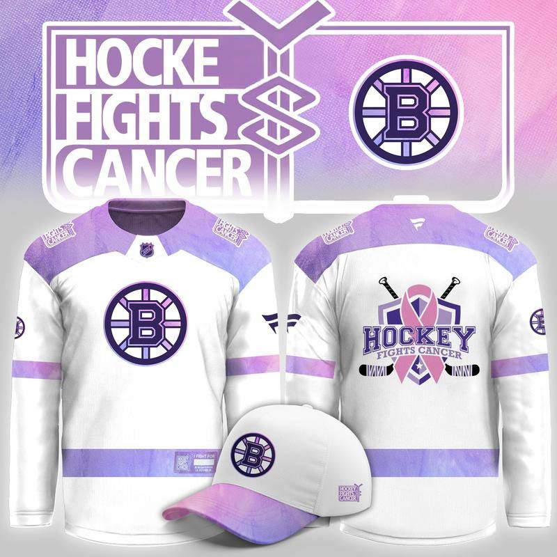 Boston Bruins Merch Hockey Fights Cancer 2026 Hockey Jersey Shirt Hockey Lover Gift 1 - Unicasport Boston Bruins Merch Hockey Fights Cancer 2026 Hockey Jersey Shirt Hockey Lover Gift