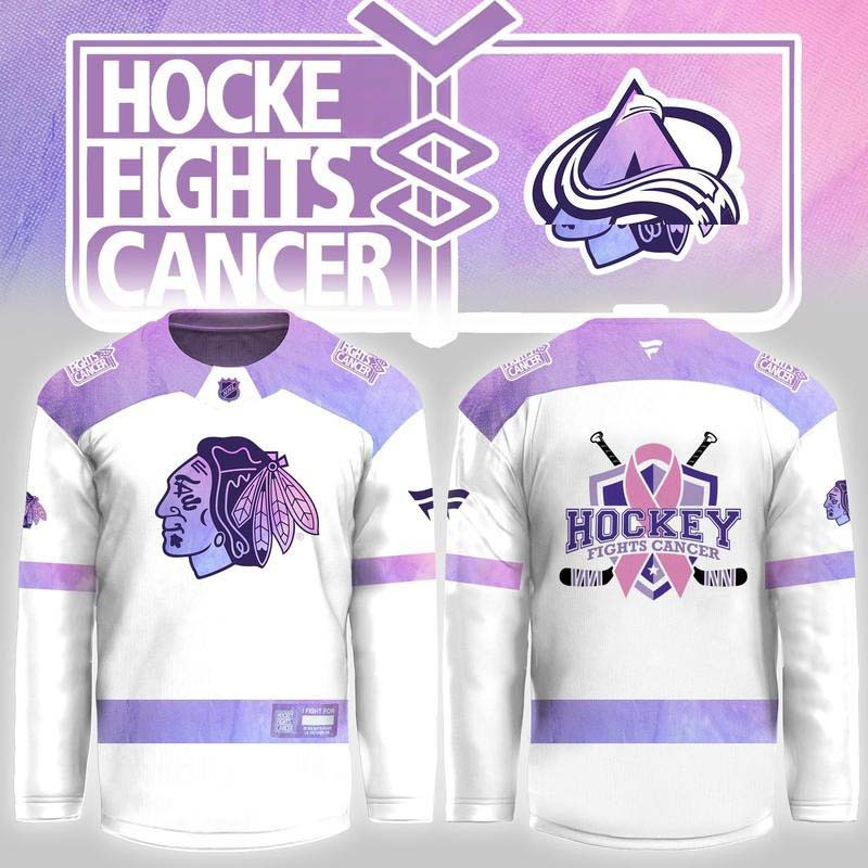 Chicago Blackhawks Merch Hockey Fights Cancer 2026 Hockey Jersey Shirt Gift For Him