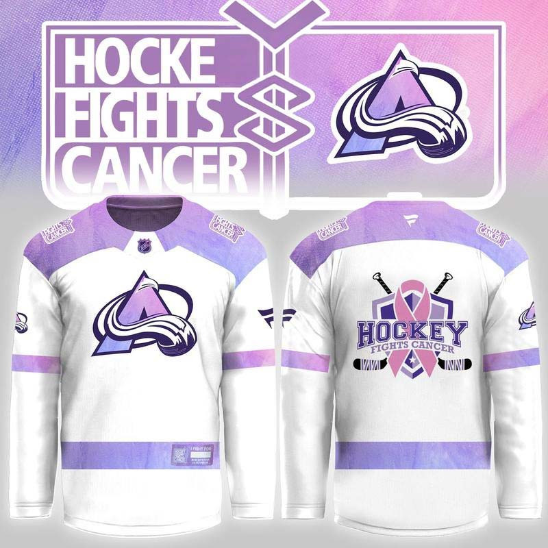 Colorado Avalanche Merch Hockey Fights Cancer 2026 Hockey Jersey Shirt Fans Gear 1 - Unicasport Colorado Avalanche Merch Hockey Fights Cancer 2026 Hockey Jersey Shirt Fans Gear