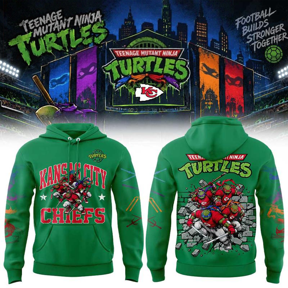 Kansas City Chiefs Merch x Teenage Mutant Ninja Turtles 2026 Hoodie Fans Outfit Gift 1 - Unicasport Kansas City Chiefs Merch x Teenage Mutant Ninja Turtles 2026 Hoodie Fans Outfit Gift