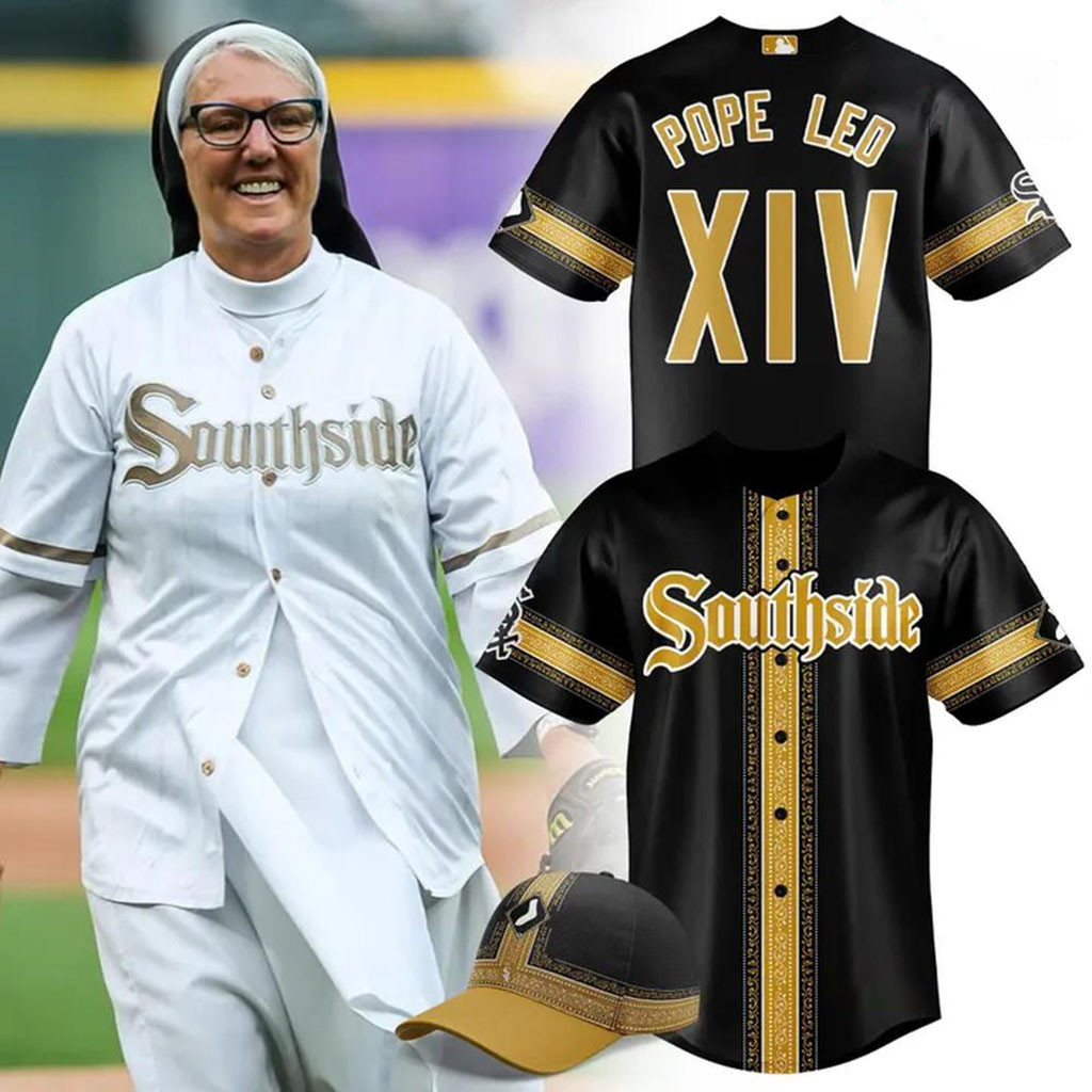 Chicago White Sox Special Southside Pope 14 Baseball Jersey Black White Sox Merch Fan Gifts 1 - Unicasport Chicago White Sox Special Southside Pope 14 Baseball Jersey Black White Sox Merch Fan Gifts