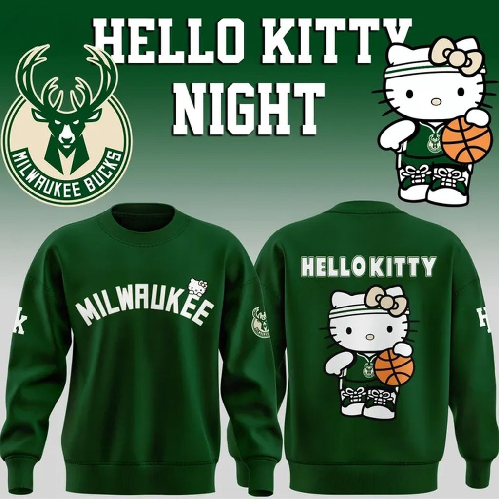 Milwaukee Bucks X Hello Kitty Night 2026 Special Edition Sweatshirt Milwaukee Bucks Merch Gifts 1 - Unicasport Milwaukee Bucks X Hello Kitty Night 2026 Special Edition Sweatshirt Milwaukee Bucks Merch Gifts