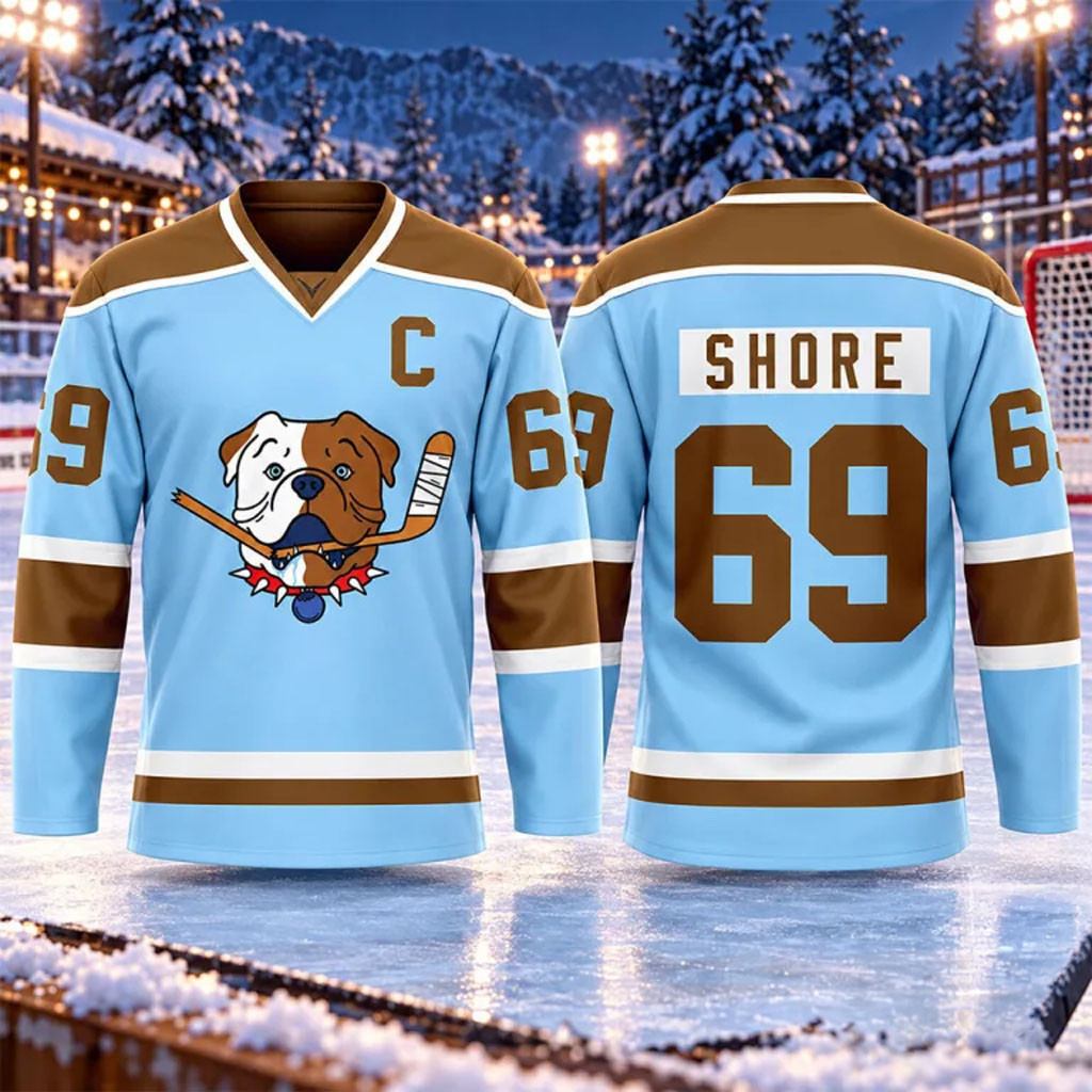 Shoresy Shore 69 Sudbury Blueberry Bulldogs Hockey Jersey Shoresy Merch Gift For Fans