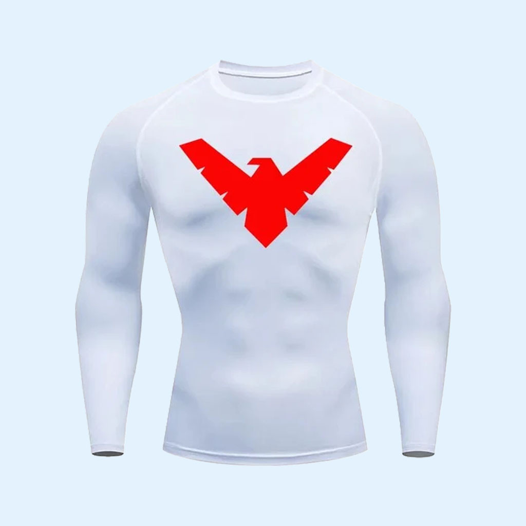 Dick Grayson Merch Nightwing Compression Long Sleeve Shirt DC Comics Rash Guard Gift For Him 1 - Unicasport Dick Grayson Merch Nightwing Compression Long Sleeve Shirt DC Comics Rash Guard Gift For Him